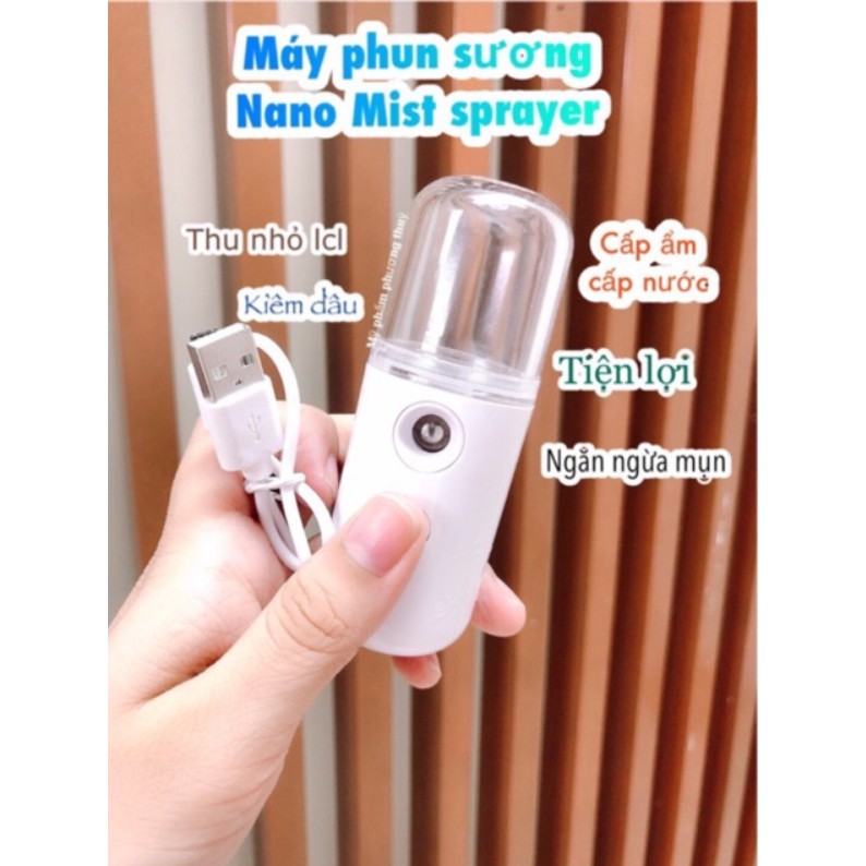 Máy Phun Sương Mini Cầm Tay Mist Sprayer - Máy Phun Sương Nano Xịt Khoáng S01, Tạo Ẩm Cho Da