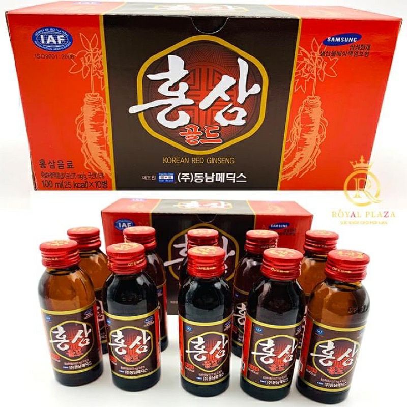 nước hồng sâm cao cấp hàn quốc hộp 10chai×100ml 4/2022