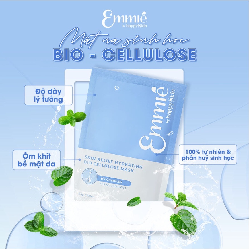 Mặt nạ sinh học phục hồi da Emmié B5 Complex ngậm đến 95% dưỡng chất có trong từng gói mask 23g