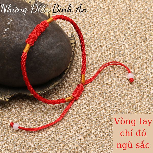 Vòng tay chỉ đỏ kết dây ngũ sắc Tây Tạng đã được th.ỉ.n.h đem lại may mắn, tài lộc 💕FREESHIP 50k💕 - Những Điều Bình An