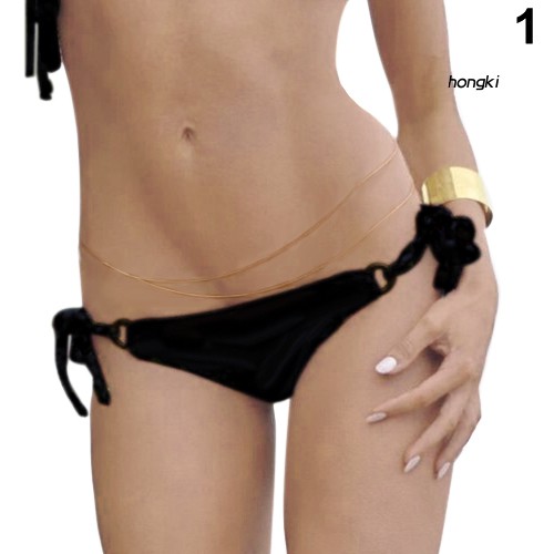 Dây Xích Đeo Hông Hai Lớp Thời Trang Đi Biển Quyến Rũ Cho Nữ