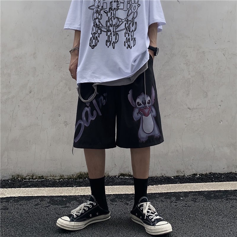 Quần Lửng In Hình Hoạt Hình Phong Cách Hiphop Cho Nam diệt