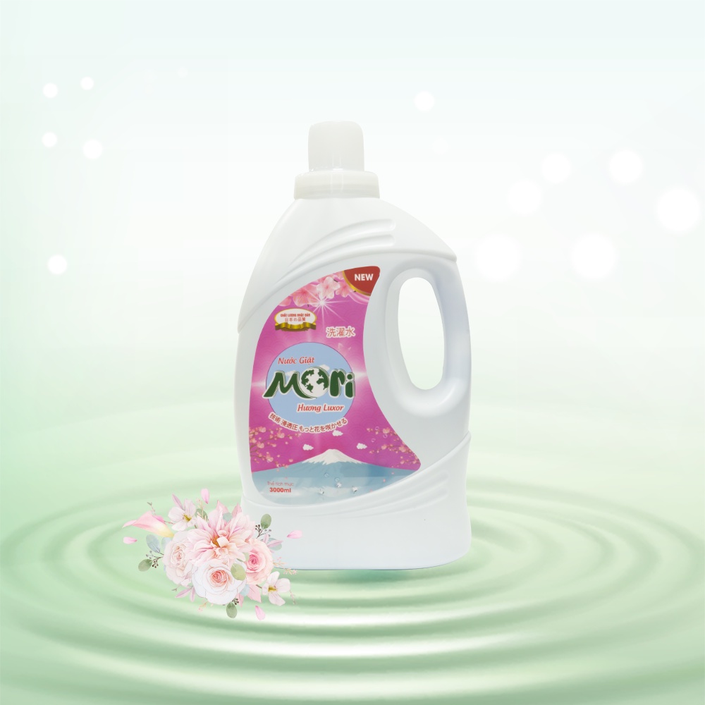 Nước giặt thơm Mori can 3Lit, Hương Comfor, Hương Lovely, Hương Enchanter, Hương Luxor, Hương đặc biệt Gold