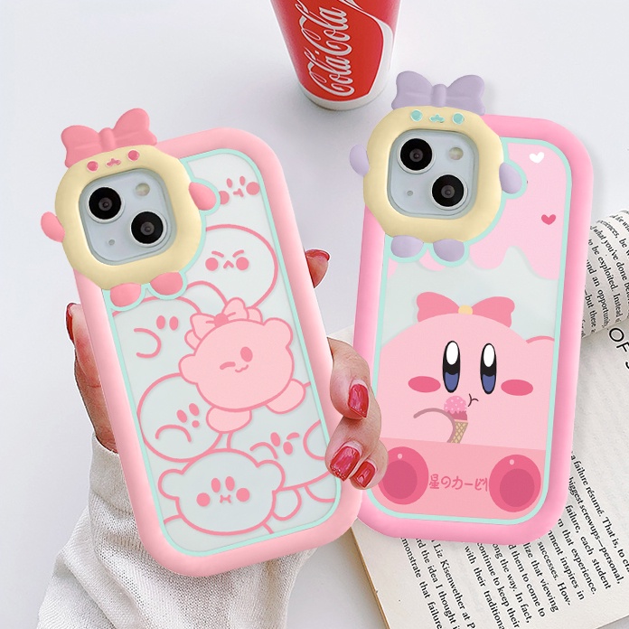Ốp lưng iphone nơ camera hình vuông kirby cute 6/6splus/7/7plus/8/8plus/x/xs/11/12/13/pro/max/promax-SALE SỐC Q4-14
