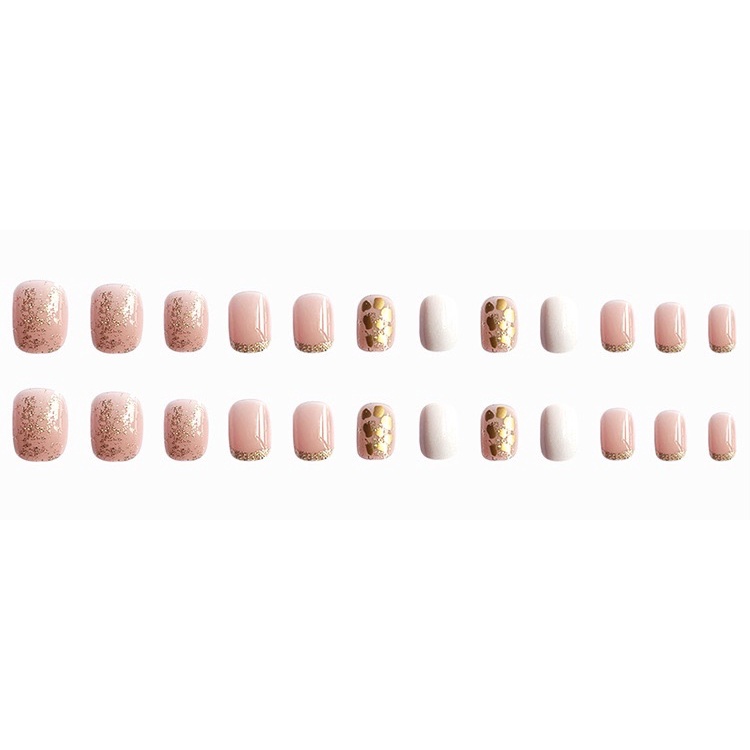 Set 24 móng giả N478 dáng móng ngắn ( Tặng kèm keo và dũa )