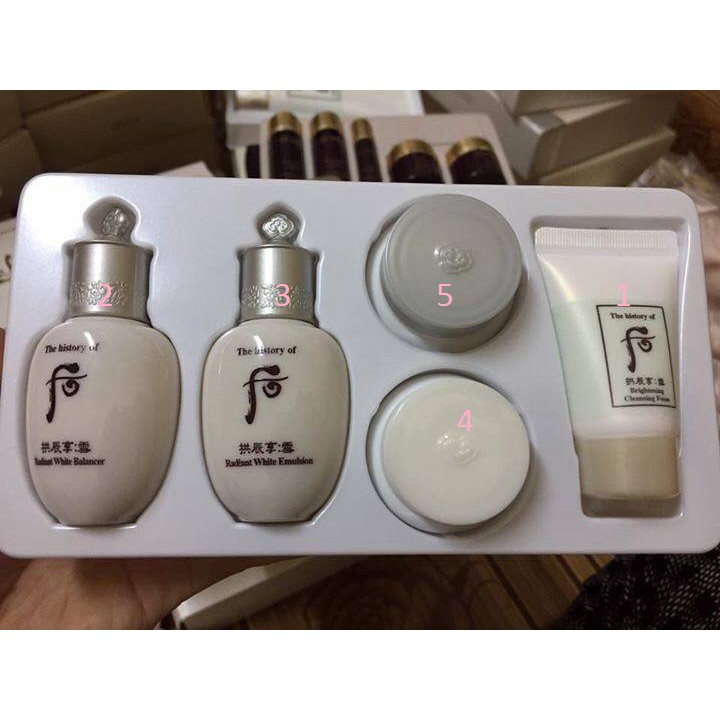 SET WHOO SEOL 5 PIECES - han 2021 - Bộ dưỡng trắng da và trị nám 5 món