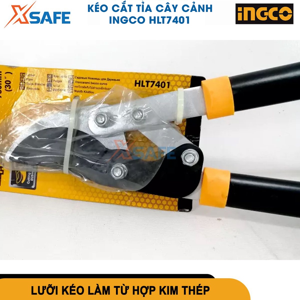 Kéo cắt tỉa cây cảnh INGCO HLT7401 30inch/760mm lưỡi hợp kim thép, tay cầm chống trơn trơn trượt - chính hãng