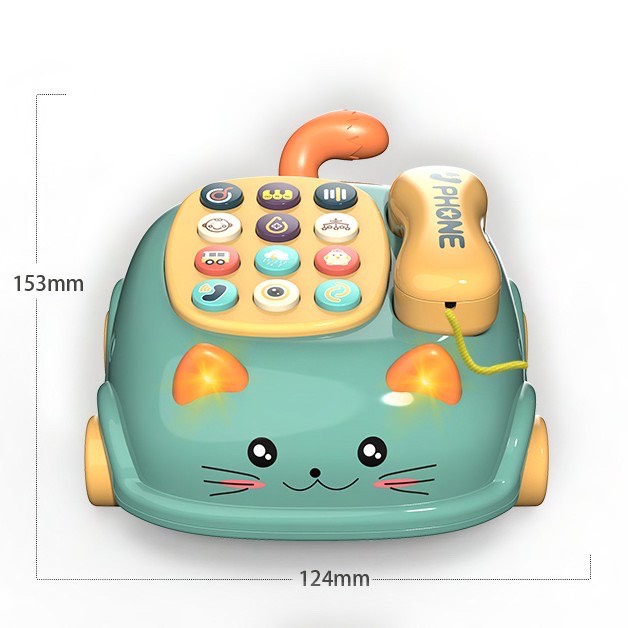 Có hộp + tặng kèm pin- Đồ chơi điện thoại dễ thương có âm thanh về môi trường xung quanh dành cho bé