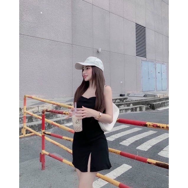 ĐẦM 2 DÂY HỞ LƯNG XẺ TÀ ( Có muốt ngực)