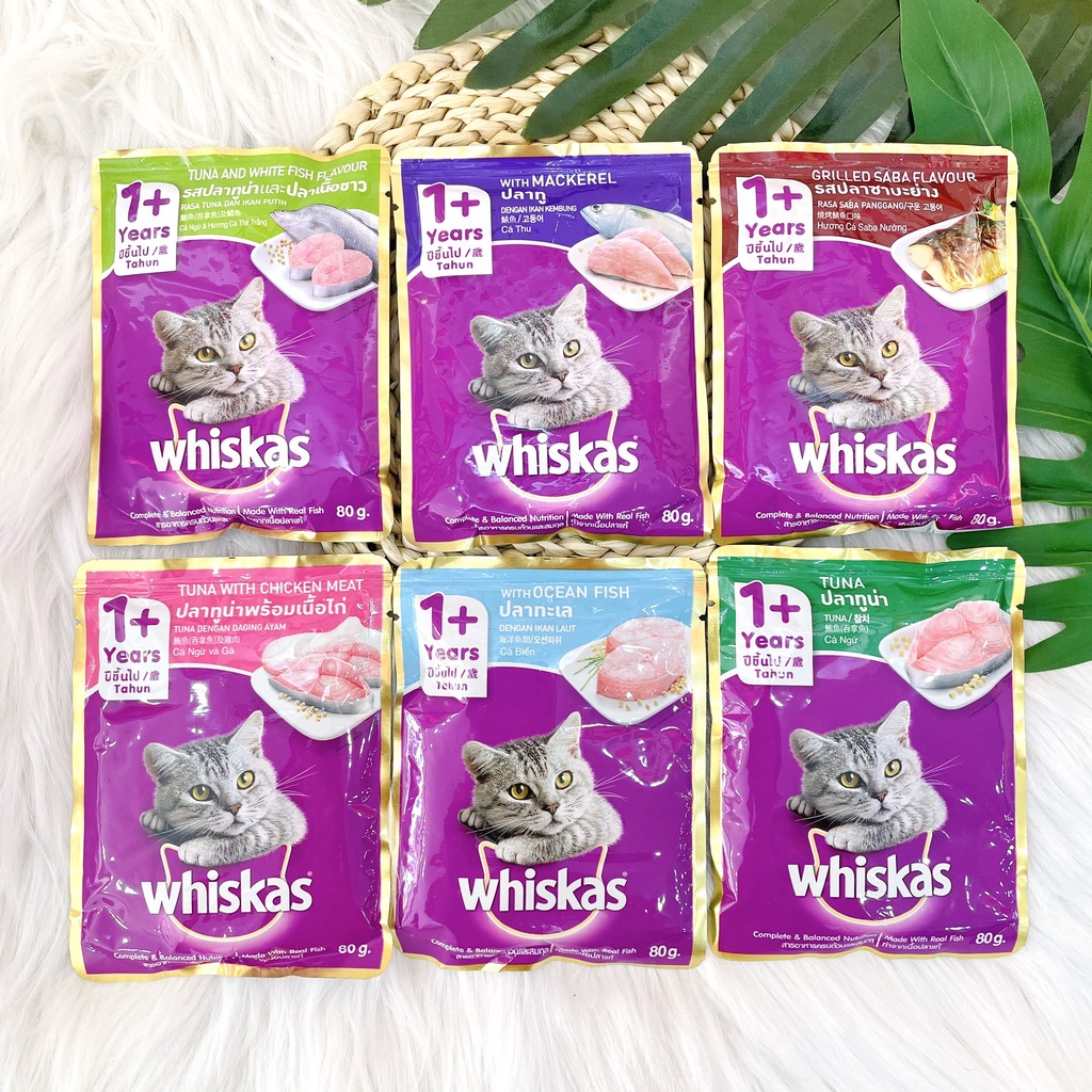 Pate Whiskas cho mèo / Gói 85gr (nhắn tin để chọn vị)