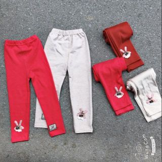 Quần Legging thun gân bé gái 10_25kg