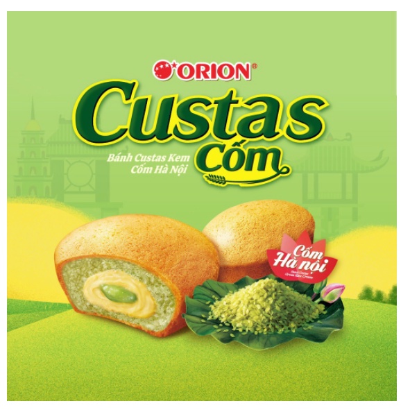 Combo 4 hộp x 276g Bánh Custas Kem Cốm Hà Nội