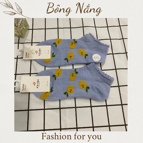 Combo 5 vớ nữ cổ bèo đủ màu chất cotton, sỉ tất nữ ngắn nhiều màu họa tiết ngẫu nhiên phong cách Hàn Quốc