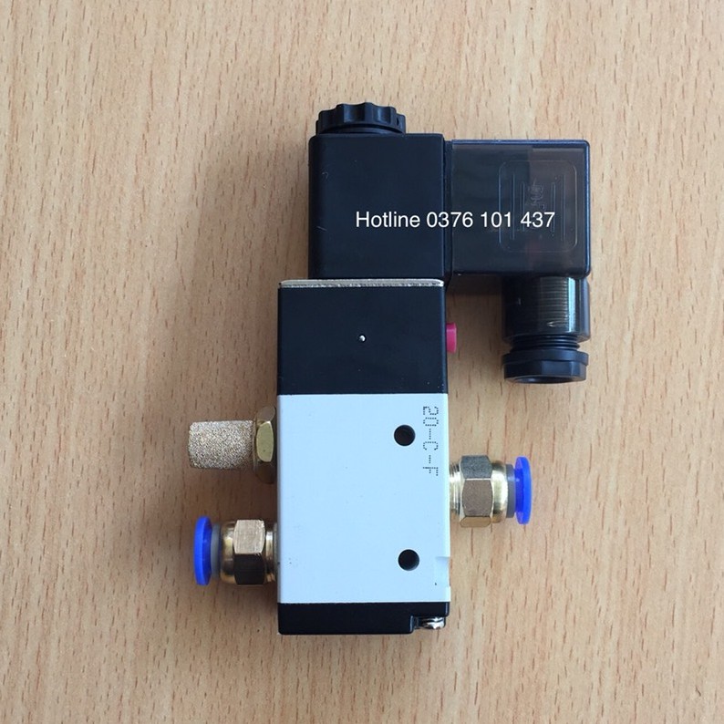 Combo van điện từ 3v210-10 + đầu nối  van điện từ khí nén, van điều khiển xi lanh khí nén van AIRTAC 3/2