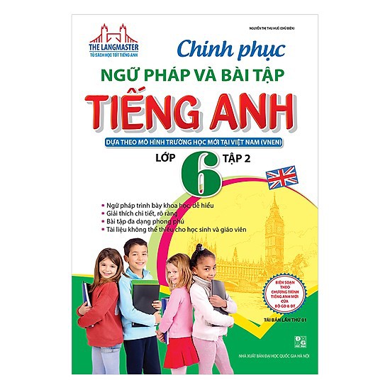 Sách - Combo Chinh Phục Ngữ Pháp Và Bài Tập Tiếng Anh Lớp 6 tập 1 + tập 2