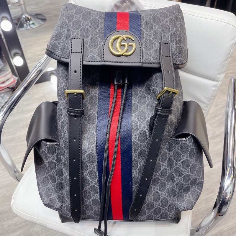 ⚡️[CHỈ 1 NGÀY] - Balo GG Medium Supreme Canvas Backpack full tag túi, bill, ba lô Gu*cci cao