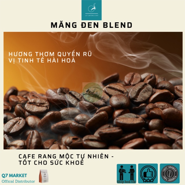 Cà phê Robusta rang xay, thơm ngon hương vị đậm đà, ca phe phin, cold brew Măng Đen Blend coffee, q7market | BigBuy360 - bigbuy360.vn