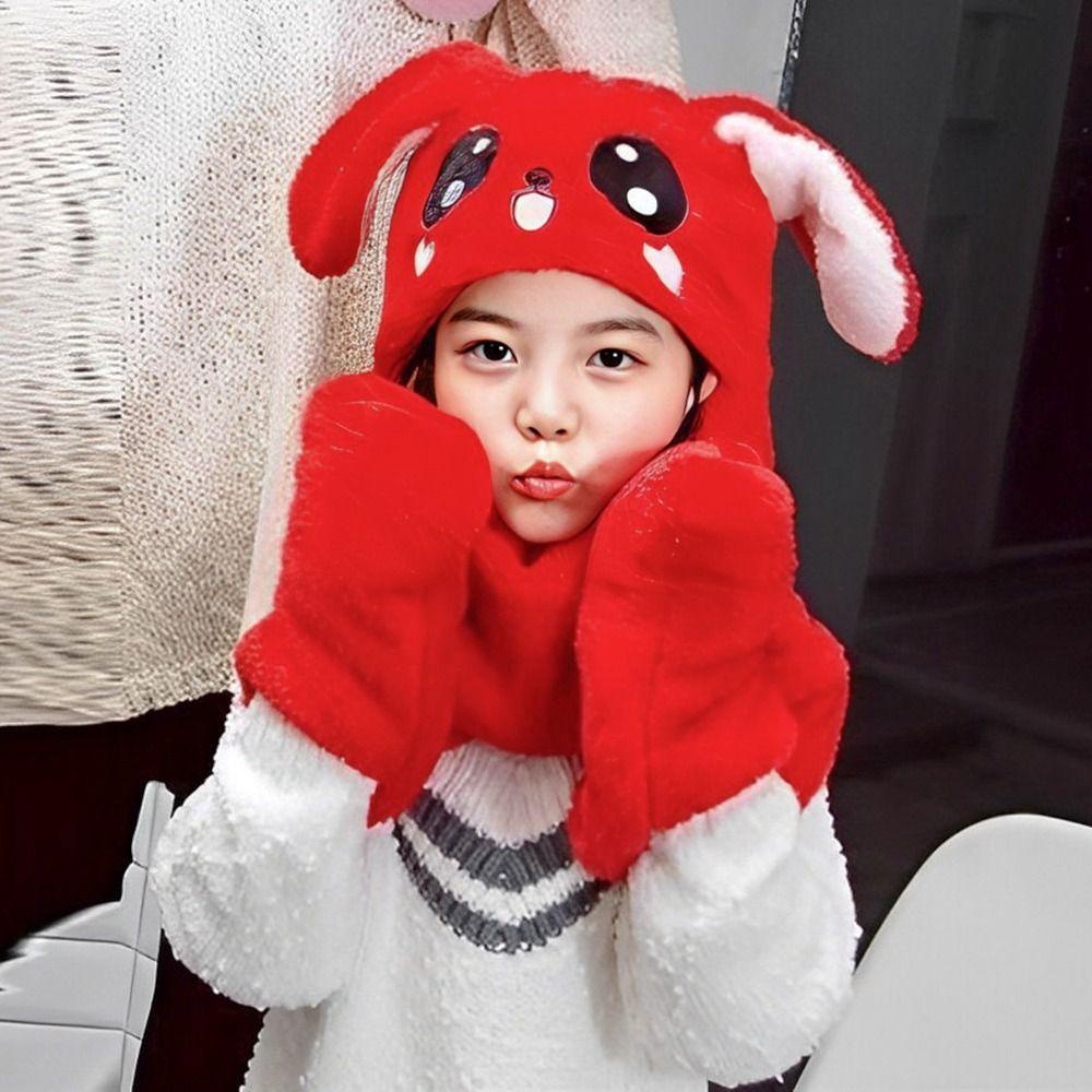 MIHAN1 Mũ Len Tai Thỏ Giữ Ấm Mùa Thu Đông Cho Nữ