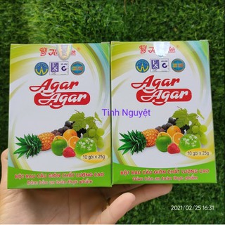 Combo 2 hộp Bột rau câu giòn Agar Hoàng Yến Hải Phòng (Loại 25gram)
