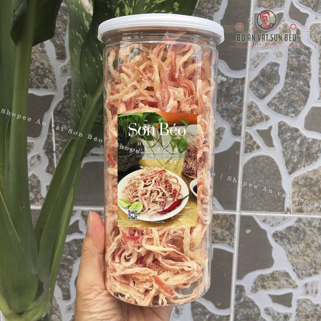 Khô mực hấp dừa xé sợi 200g loại ngon, hũ PET, thơm ngon mà rẻ  | Ăn vặt Sơn Béo | BigBuy360 - bigbuy360.vn