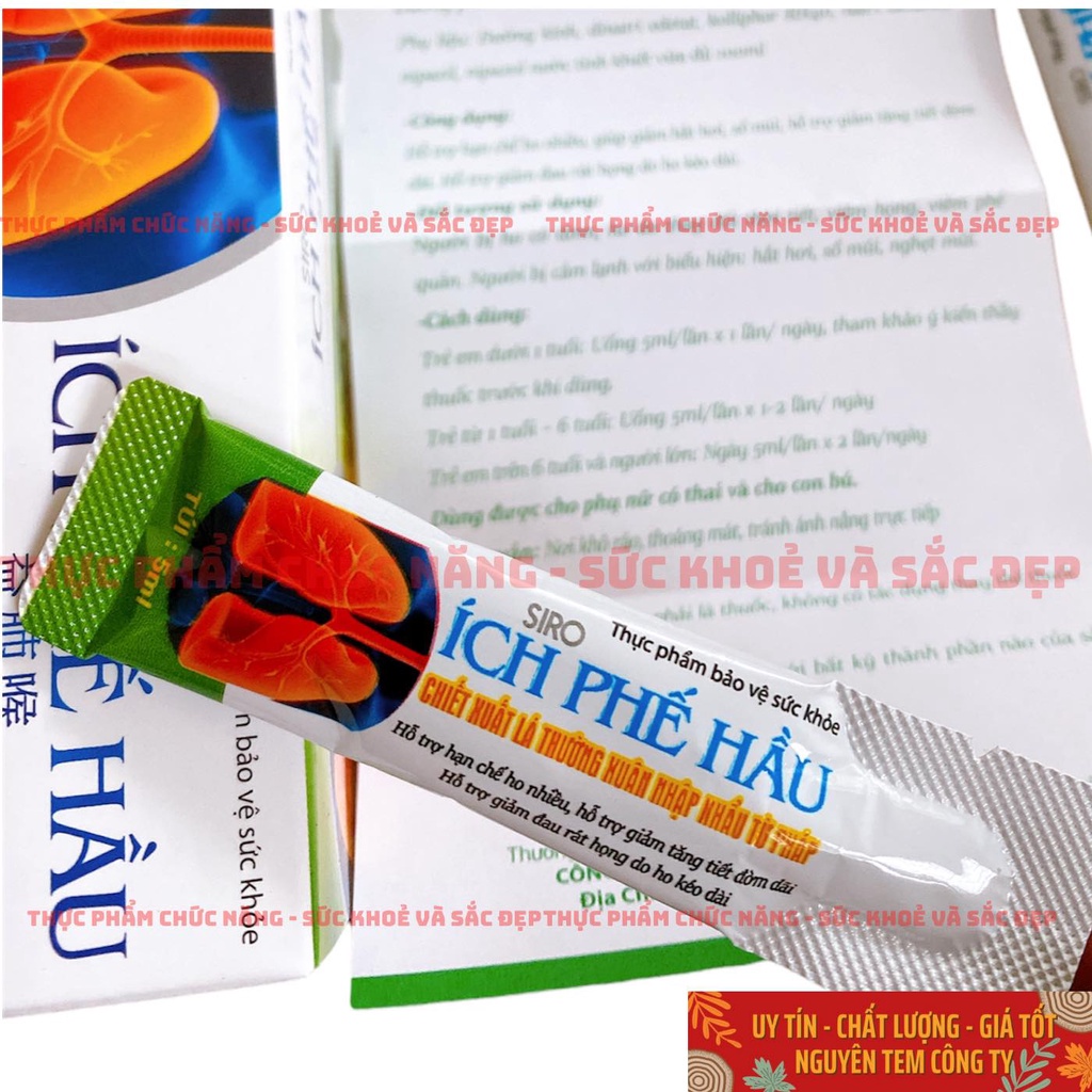 ÍCH PHẾ HẦU - Siro Ho Bổ Phổi
