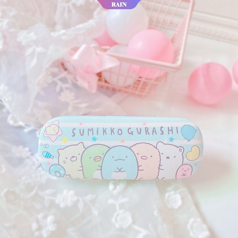 SANRIO Hộp Đựng Mắt Kính Bằng Da PU Họa Tiết Hoạt Hình Cinnamoroll Kuromi Đáng Yêu Chống Rơi Vỡ