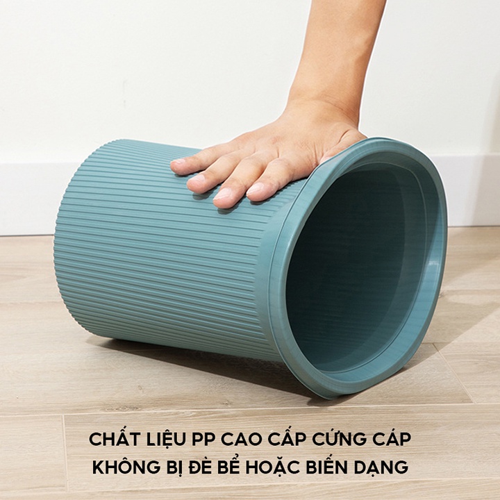 Thùng Rác Nhựa Có Vòng Khoá Bao Nylon Màu Pastel Kích Cỡ 25.5x28x18cm