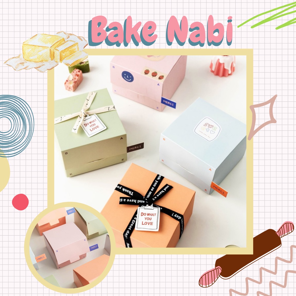 10 HỘP GIẤY ĐỰNG BÁNH NHIỀU MÀU
