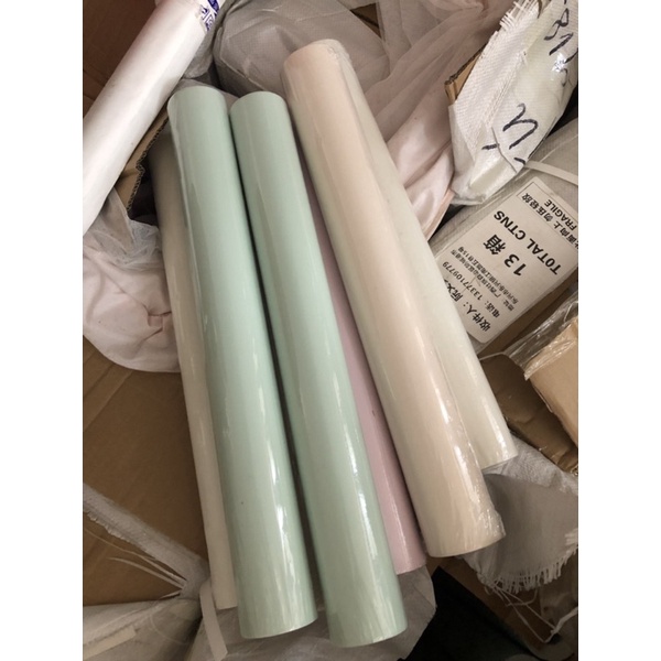 Giấy dán tường màu xanh pastel _rộng 45cm decal dán tường màu trơn pastel có keo sẵn