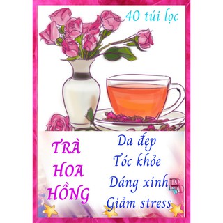 trà hoa hồng-40 túi lọc-đẹp da, giảm stress