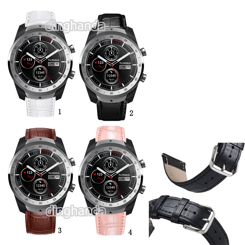 Dây đeo bằng da thay thế cho đồng hồ Ticwatch Pro E2 S2 GTX