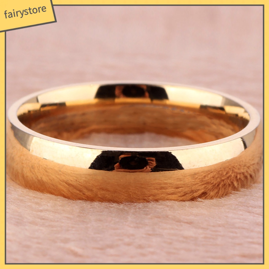 Nhẫn Chất Liệu Thép Titan Thiết Kế Đơn Giản Cho Cặp Đôi