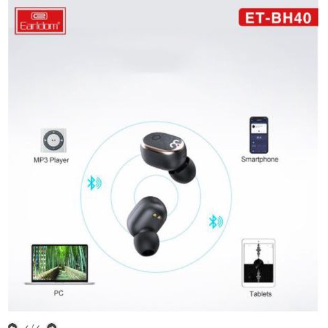 [[Hàng chính hãng]]Tai Nghe Bluetooth True Wireless Earldom ET-BH40. Nghe nhạc siêu trầm bass căng đét