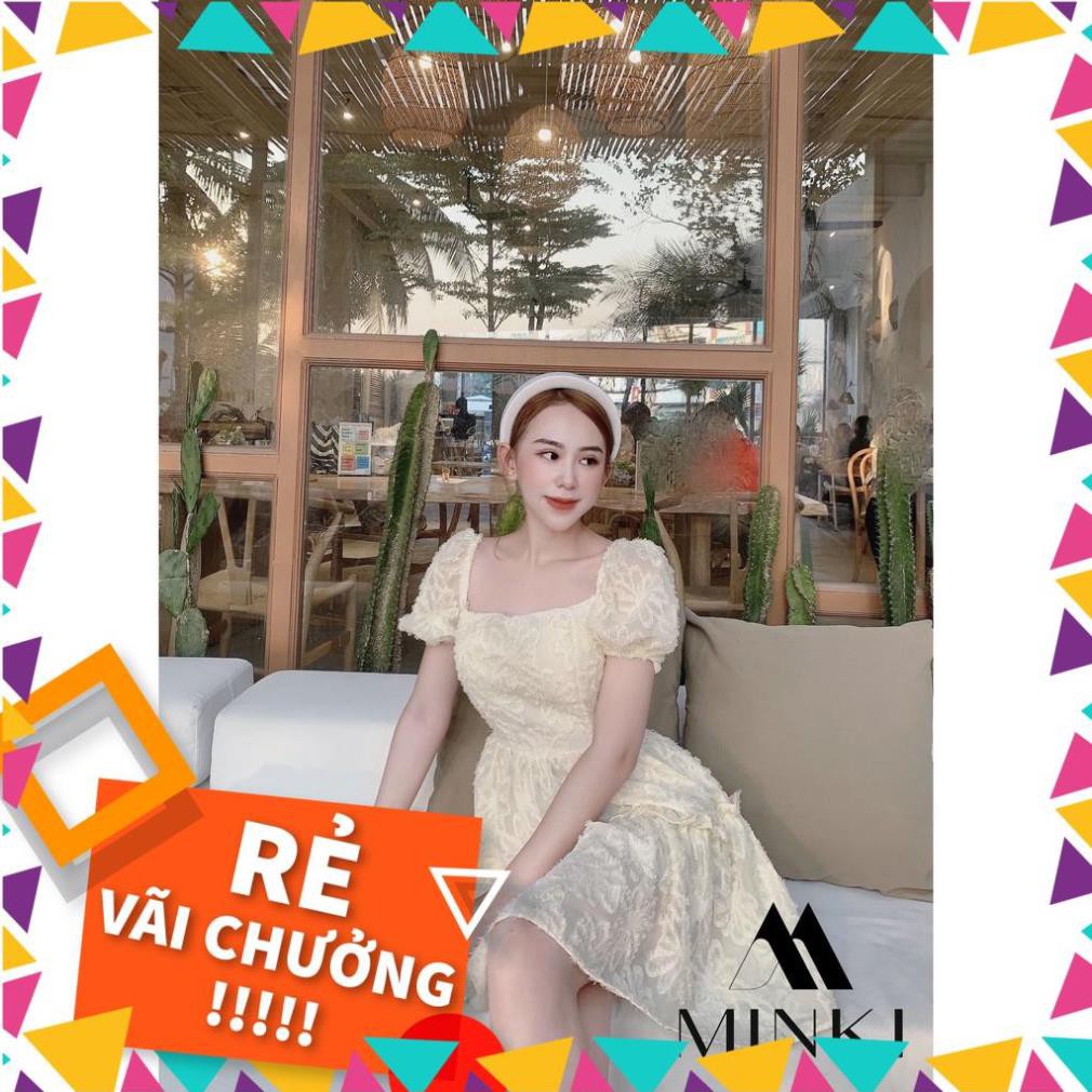 [SALE_SỐC_45%] VÁY ĐẸP HÈ 2021 - VÁY CỔ VUÔNG HỞ LƯNG - COTTON VỎ LÔNG VŨ - MÀU XANH -[THIẾT KẾ] [HOT] | BigBuy360 - bigbuy360.vn