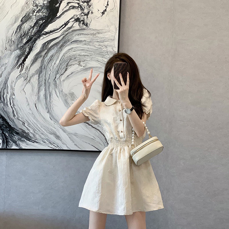 Đầm Ôm Dáng Cổ Tích Nhỏ Nhắn Phong Cách Pháp Thời Trang Mùa Hè Ngọt Ngào Cho Nữ