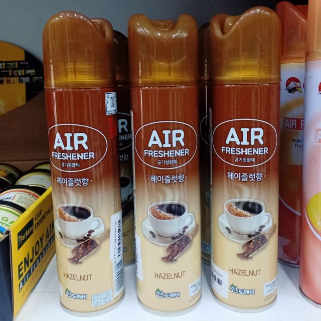 Chai xịt khử mùi ô tô hương cafe sữa hàn quốc air HƯƠNG HAZELNUT 370ml