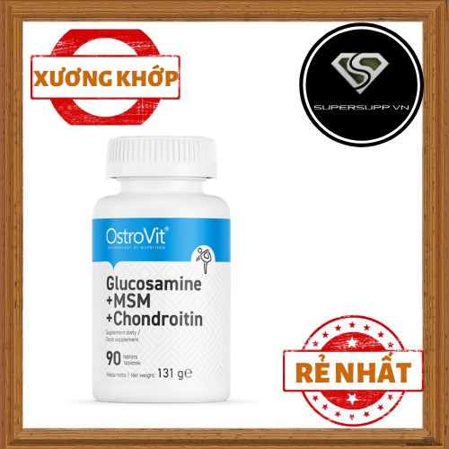 Viên Uống Sụn Khớp Ostrovit Glucosamine + MSM + Chondroitin - 90 Viên