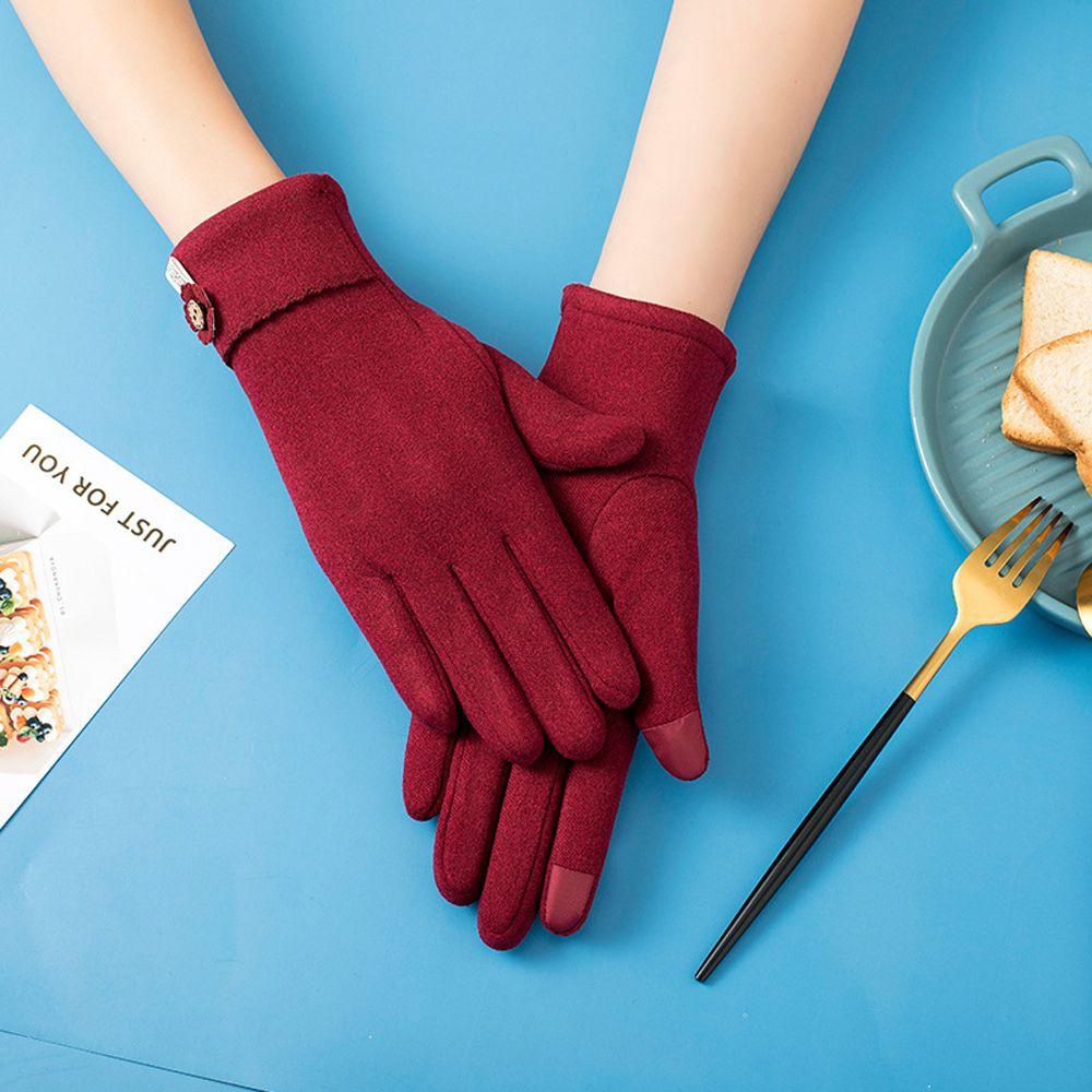 EXPEN Đôi Găng Tay Nhung Ấm Áp Xinh Xắn Cho Nữ