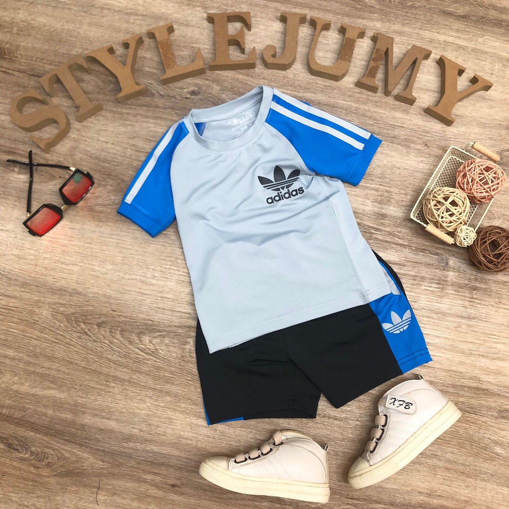 SIZE 1-10  ĐỒ BỘ BÉ TRAI THỂ THAO NGẮN TAY VẢI THUN LẠNH IN CHỮ CHAMPION