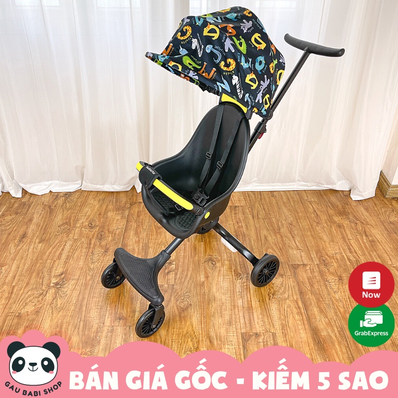 FREE SHIP !!! Xe đẩy gập gọn Baobaohao V13 màu đen vàng cho bé từ 3 tháng