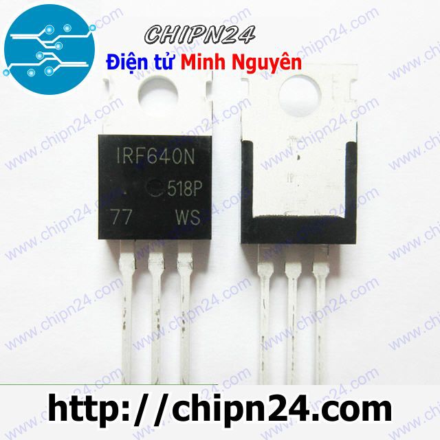 [2 CON] Mosfet IRF640 TO-220 18A 200V Kênh N (IRF640N 640)