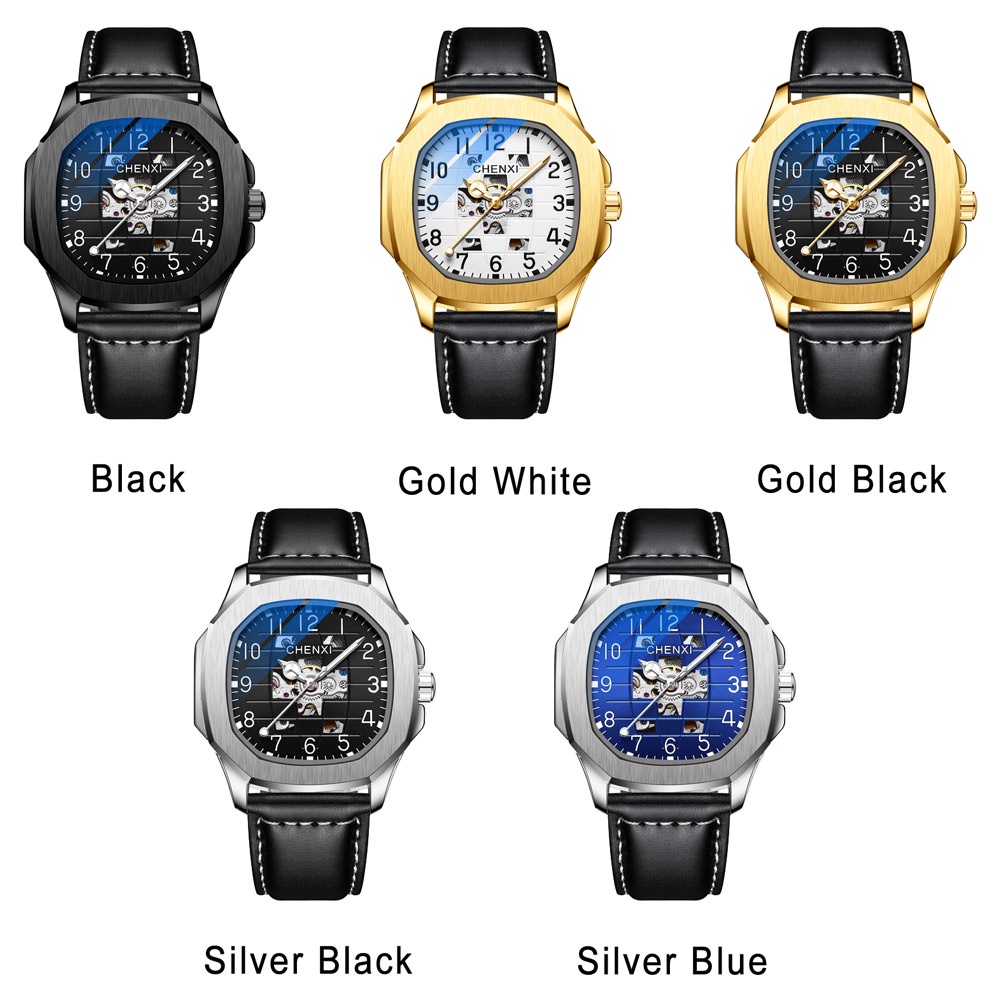 Đồng Hồ Cơ Tự Động Chexi Với Dây Da Sang Trọng Cho Nam