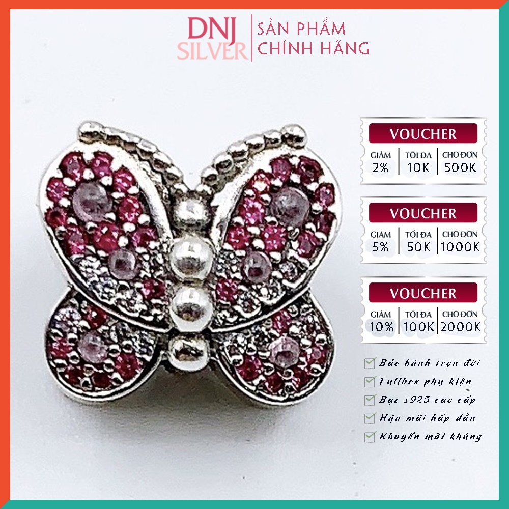 [Hàng cao cấp] Vòng tay bạc 925 cao cấp dành cho nữ - Vòng tay charm bạc Thanh xuân rực rỡ, tình yêu may mắn - DNB018