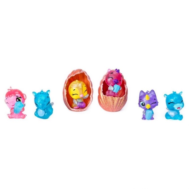 Combo 4 trứng Hatchimals ss5 sò nâu - thú ôm kim cương đổi màu