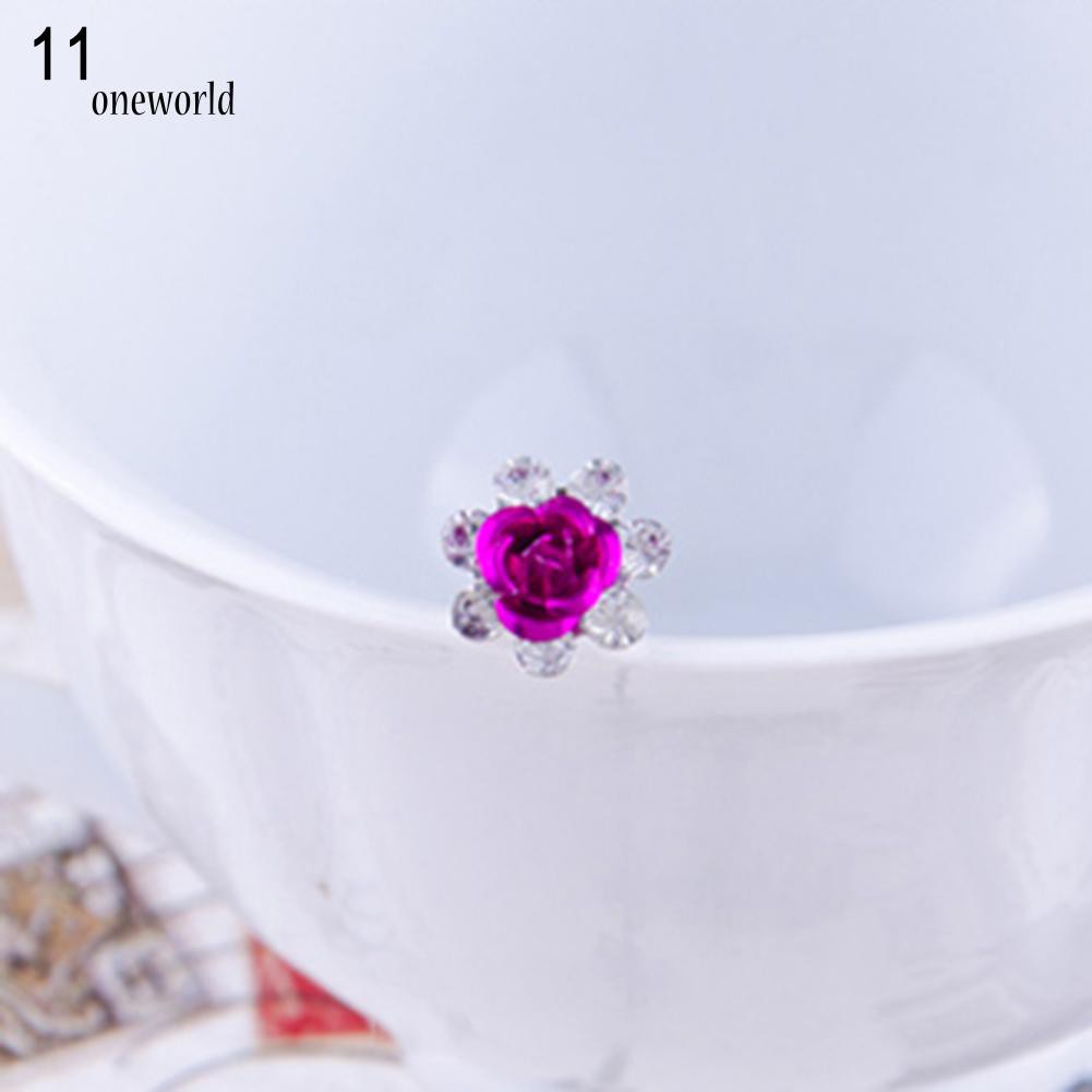 Bao Da Điện Thoại Thời Trang Cho OW OW OW OW☀Set 5 Kẹp Tóc Hoa Hồng Đính Đá Sang Trọng Cho Cô Dâu