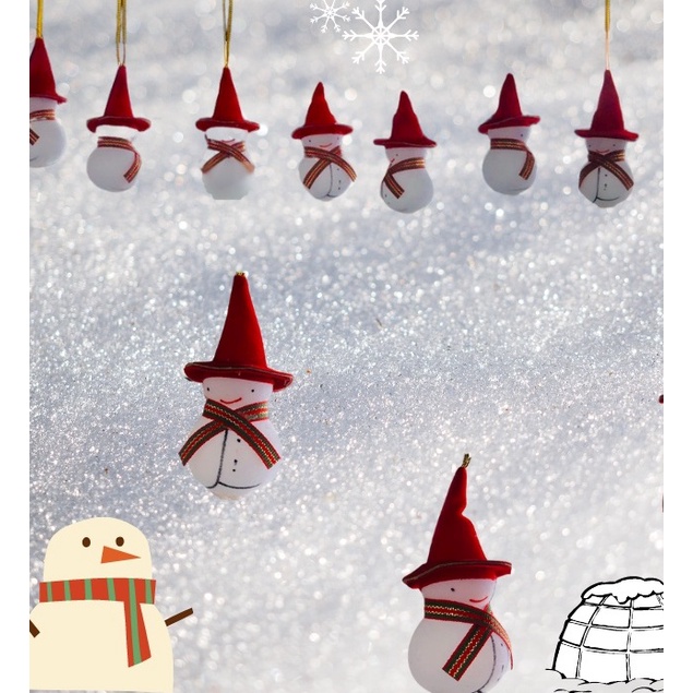 Người tuyết treo cây thông trang trí Giáng Sinh