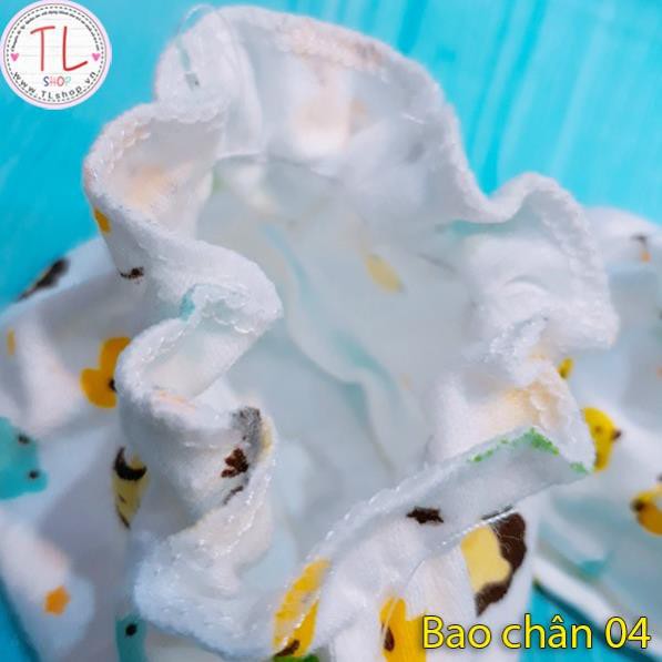 Bao chân cotton mềm mại in họa tiết đáng yêu cho bé