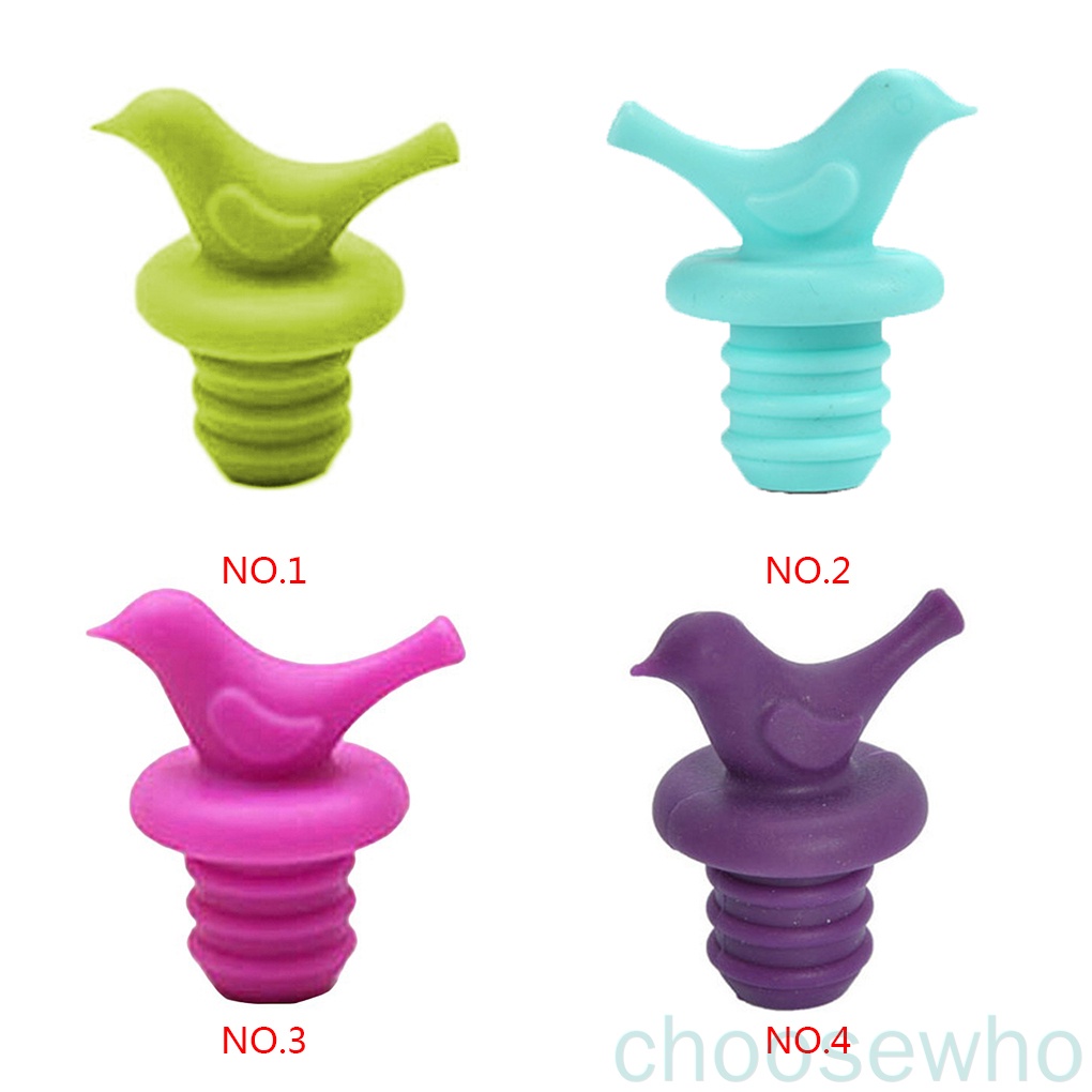Nút đậy chai rượu vang silicone thiết kế động vật hoạt hình đáng yêu tiện lợi