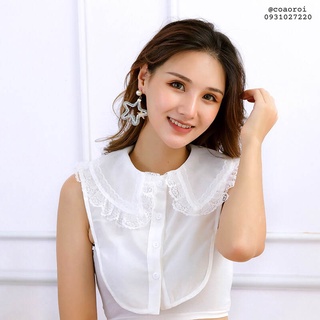 Cổ áo ren rời cách điệu dành cho nữ tạo kiểu cổ áo xinh xắn - Mã CD65