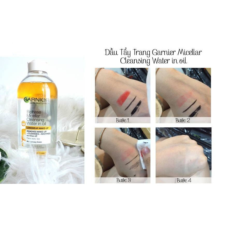 [CÓ SẴN] NƯỚC TẨY TRANG GARNIER BIPHASE MICELLAR CLEANSING WATER IN OIL 400ML | BigBuy360 - bigbuy360.vn